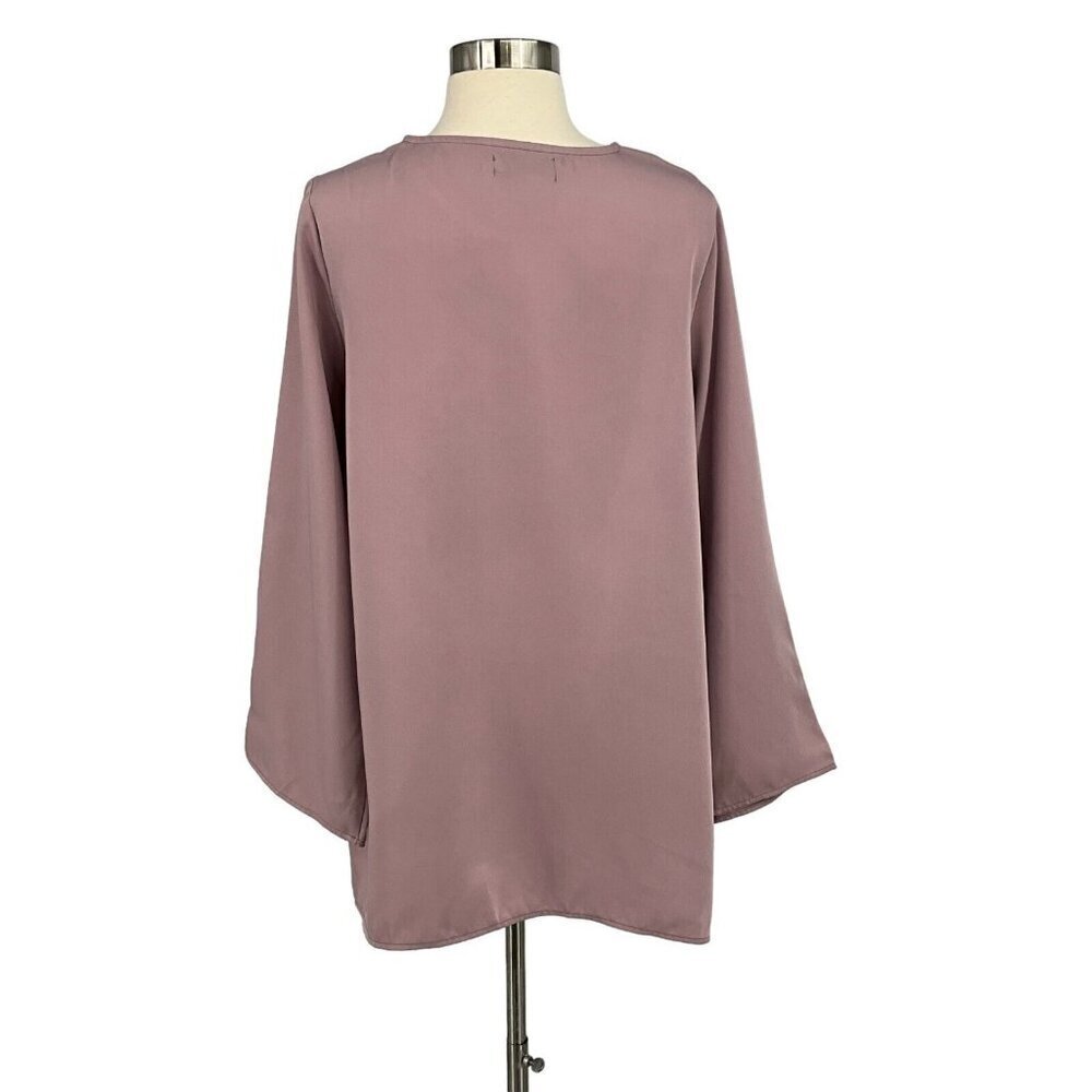 Veiled Collection Size S Tunic Top Dusty Pink Long Sleeve Basic 100% Polyester - Picture 5 of 12